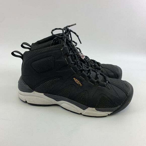 Keen Utility San Antonio Mid Aluminum Toe Work Boot 1018647 Black Silver Men 9EE - Picture 2 of 16